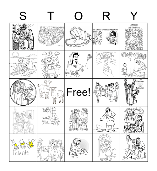 Parables of Jesus Bingo Card