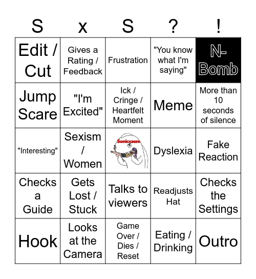 SXS v4 Bingo Card