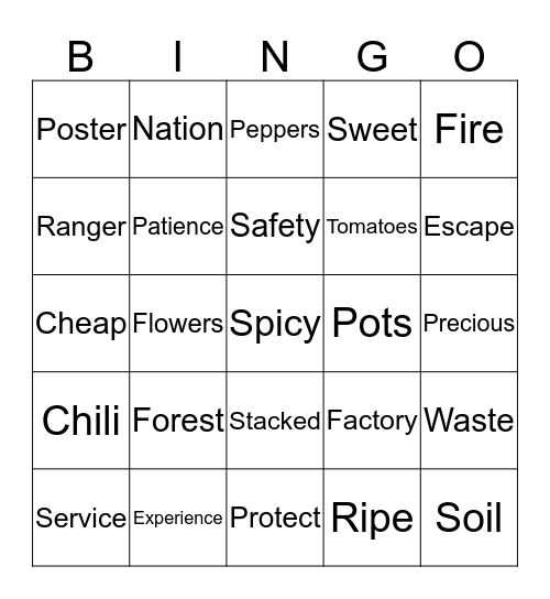 3rd GRADE Bingo Card