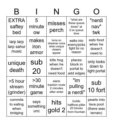 SOOBI BINGO Card