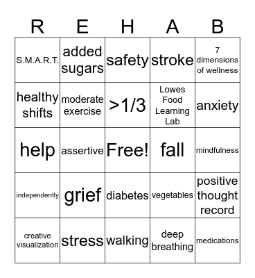 Fun Friday! Bingo Card