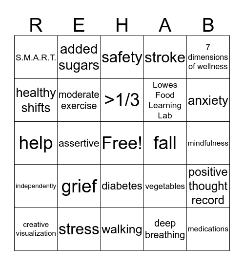 Fun Friday! Bingo Card