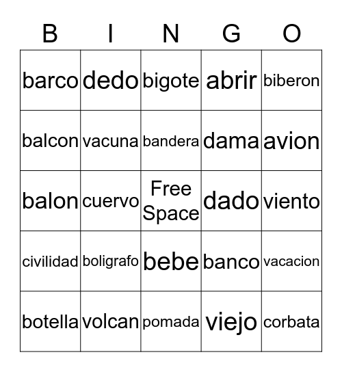 Bingo Card