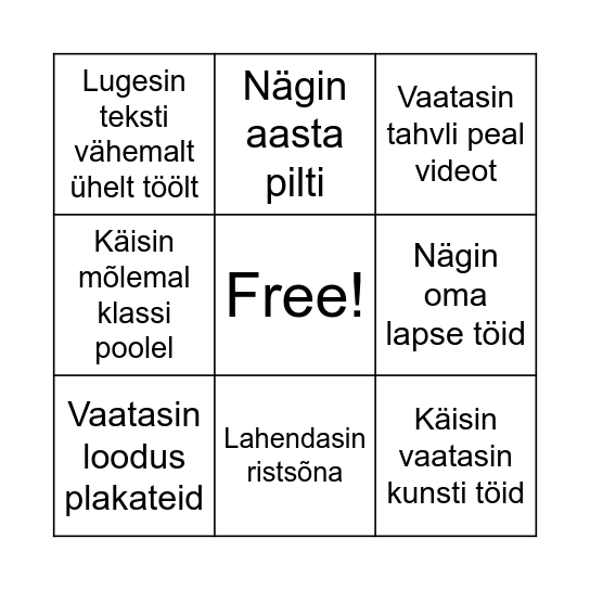 BINGO Card