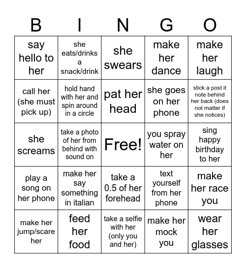 hbd jewels Bingo Card