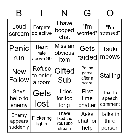 ScaredyChlo's Routine Bingo! (post in discord) Bingo Card