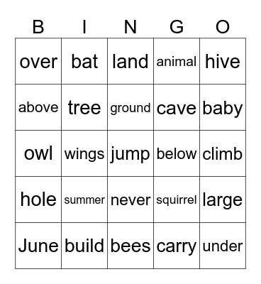 End of May Bingo Card