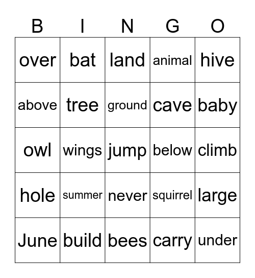 End of May Bingo Card