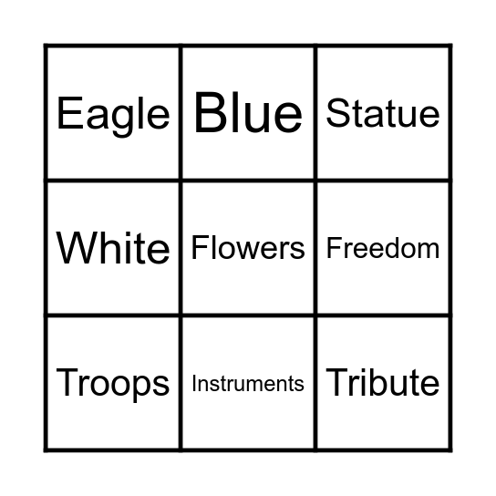 MEMORIAL DAY BINGO Card