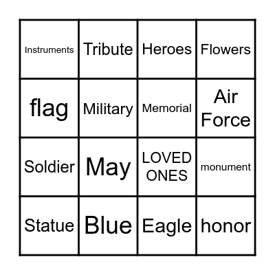 MEMORIAL DAY BINGO Card