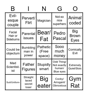 VAL'S F/O TASTE BINGO Card