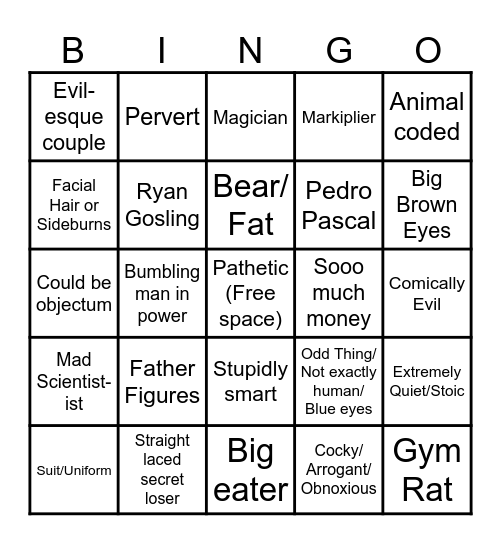 VAL'S F/O TASTE BINGO Card