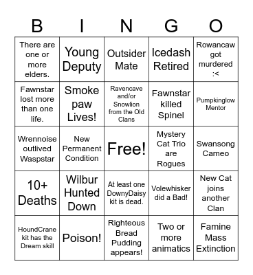 Y31 Bingo! Bingo Card