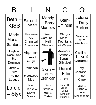 Name Drop Bingo Card