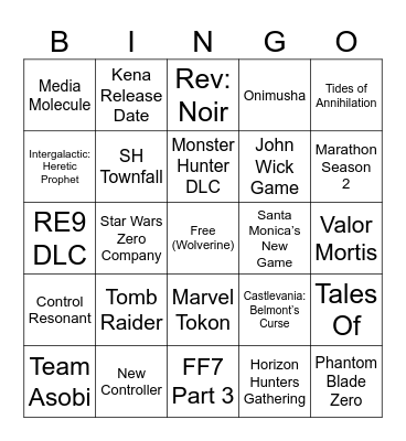 June 2026 State of Play Bingo Card