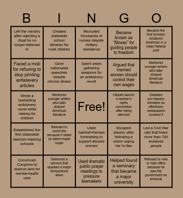 Senior Bingo! Bingo Card