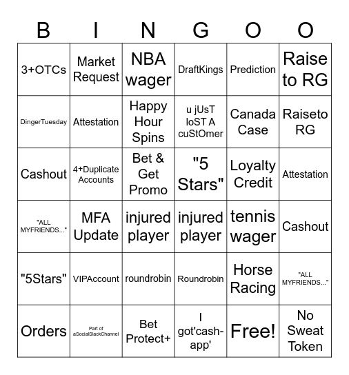 CS SummerSlam 2026 Bingo Card