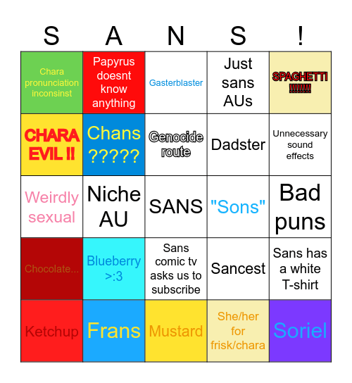 COMIC BINGO Card