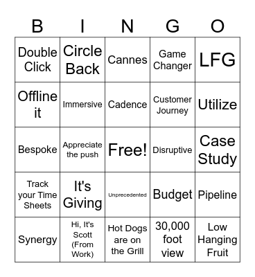 FUN! Bingo Card
