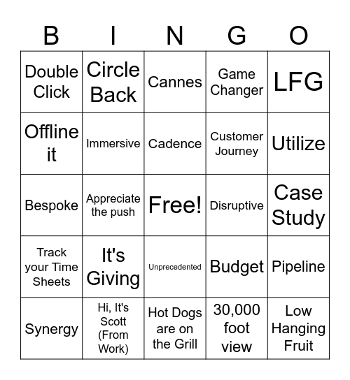 FUN! Bingo Card