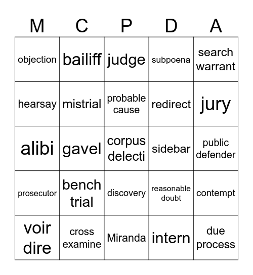 Intern Bingo Extravaganza Bingo Card