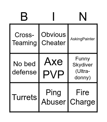 Donny Bingo Card