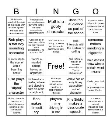 Party Hard Bingo Card