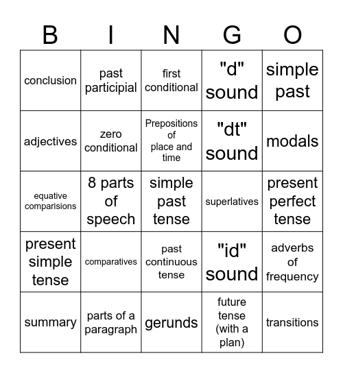 LEVEL 4 / FINAL Bingo Card