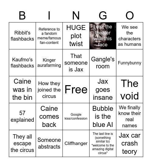 Ep 9 of TADC bingo Card