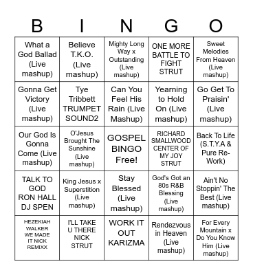 GOSPEL PARTY! Bingo Card
