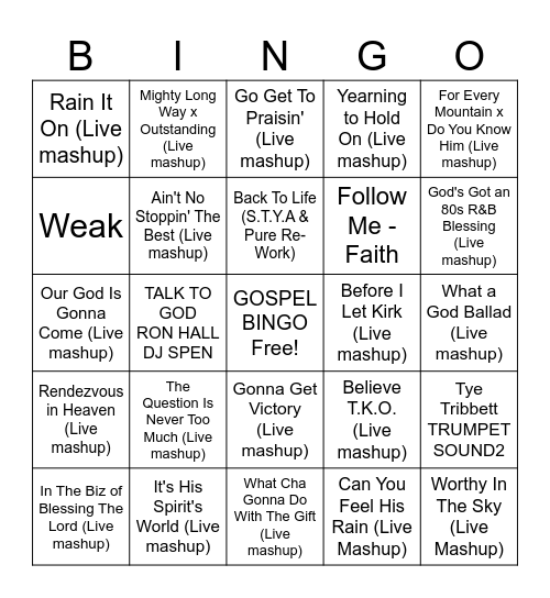 GOSPEL PARTY! Bingo Card