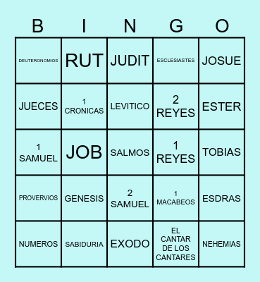 BINGO BIBLICO Bingo Card