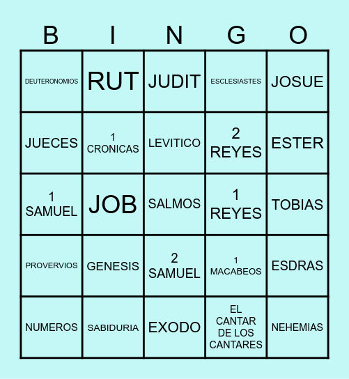 BINGO BIBLICO Bingo Card