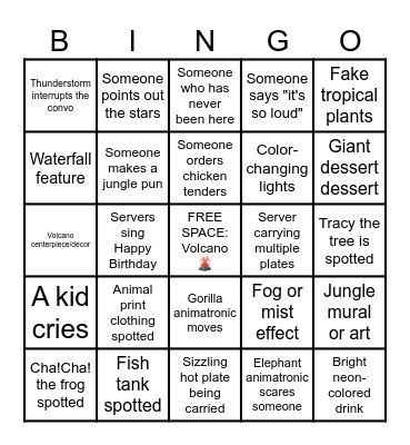 WILD SIGHTING Bingo Card