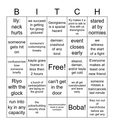 Gachiakuta NYC Bingo Card