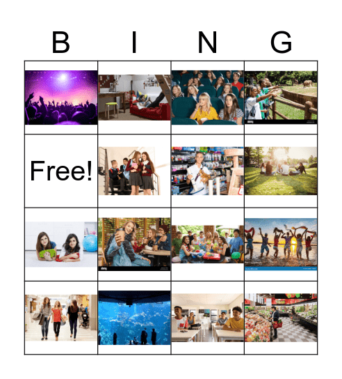 Places Bingo Card