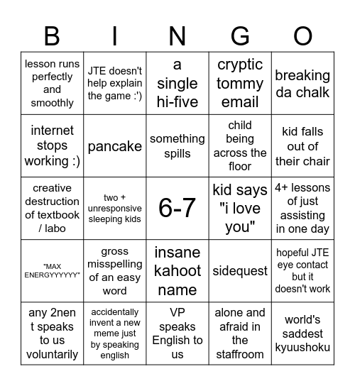 alt bingo Card