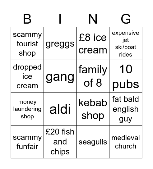 hastings Bingo Card