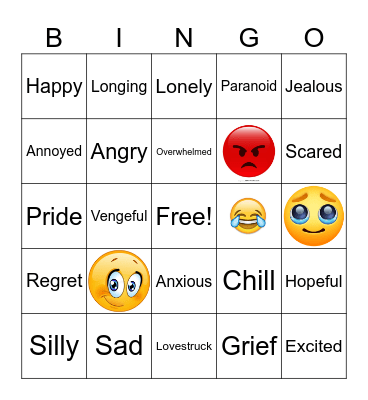 Music and Emotions Bingo Card