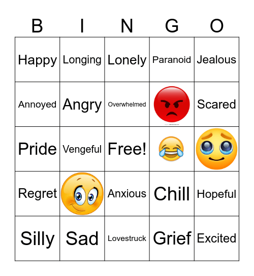 Music and Emotions Bingo Card