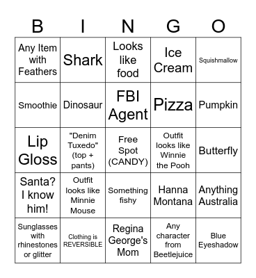 Somerset Bingo Card