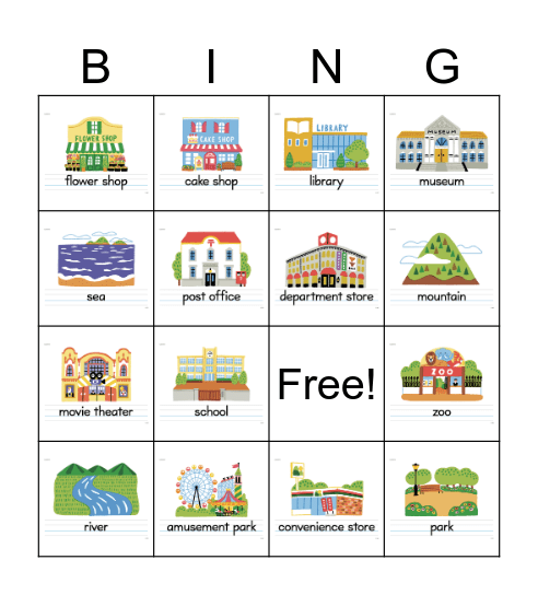 City bingo Card
