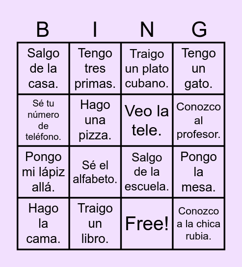Irregular Yo Forms Bingo Card