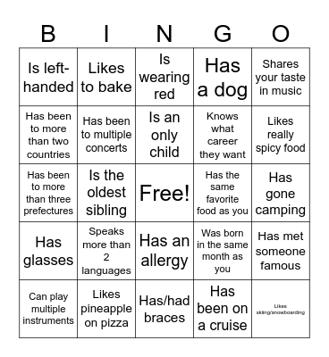 Icebreaker Bingo: Find Someone Who Bingo Card