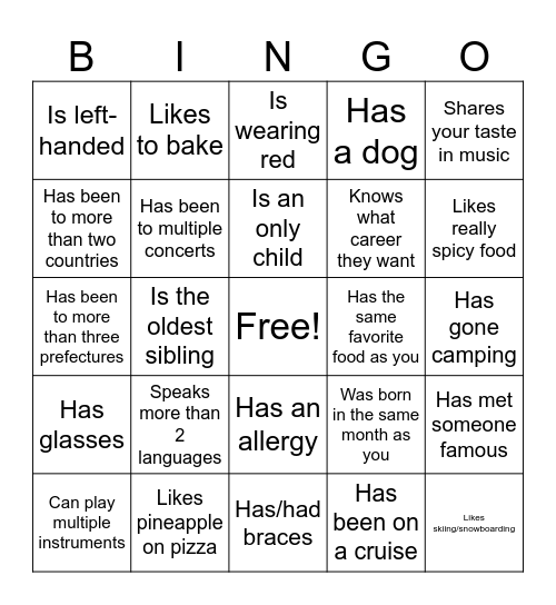 Icebreaker Bingo: Find Someone Who Bingo Card