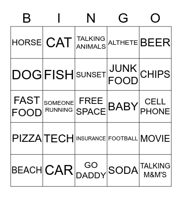 BLACK BIRD LANE FAMILY BINGO Card