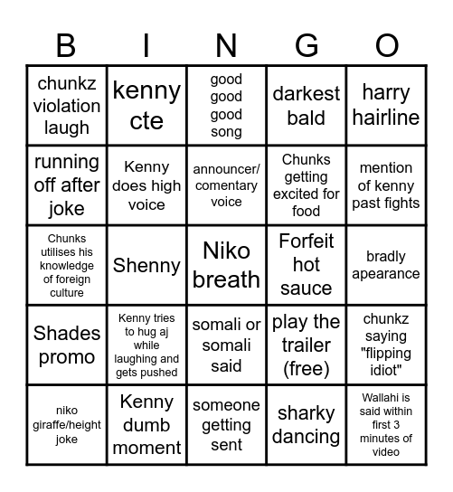 betasquad2 Bingo Card