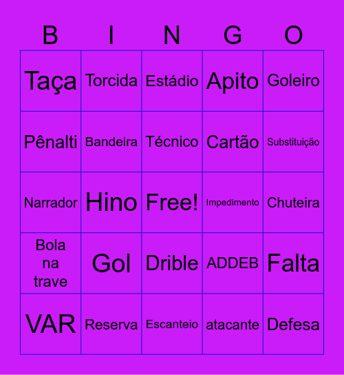BINGO ADDEBITARE Bingo Card