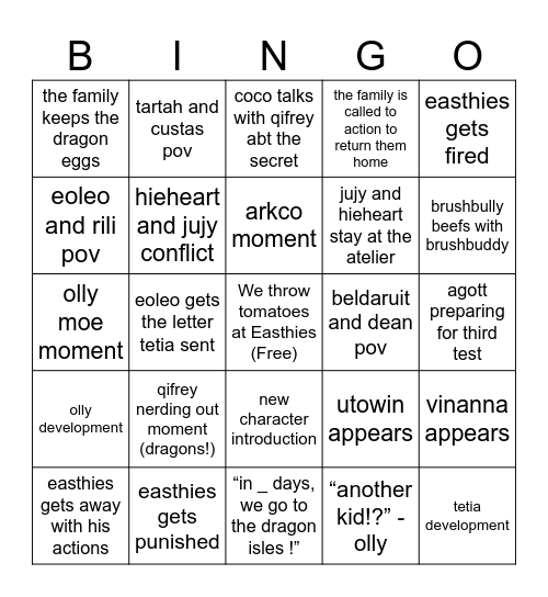 WHA ch 97 Bingo Card