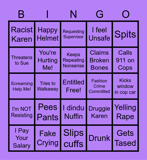 Karen BINGO Card